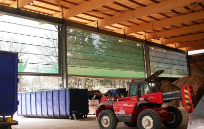 Porte à roulement sur profil jusqu'à 20 mètres de large